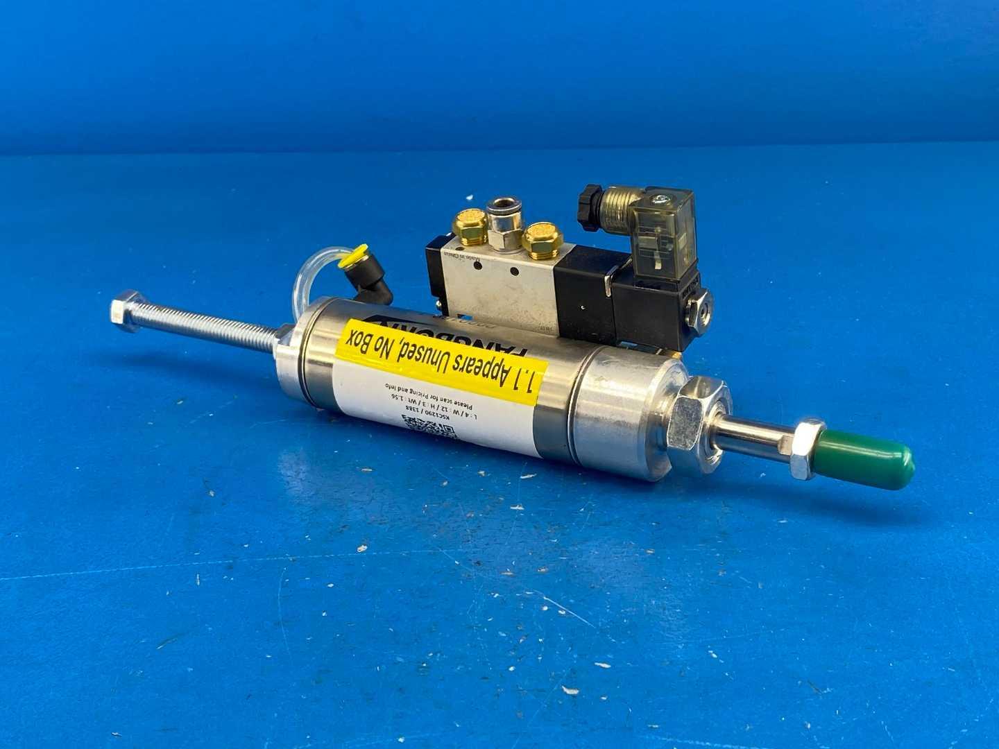 Pangborn P000189-1 Pneumatic Cylinder Assembly w/ Clippard 070-24-2 5/8 Cylinder & MME-41PES 110VAC Valve