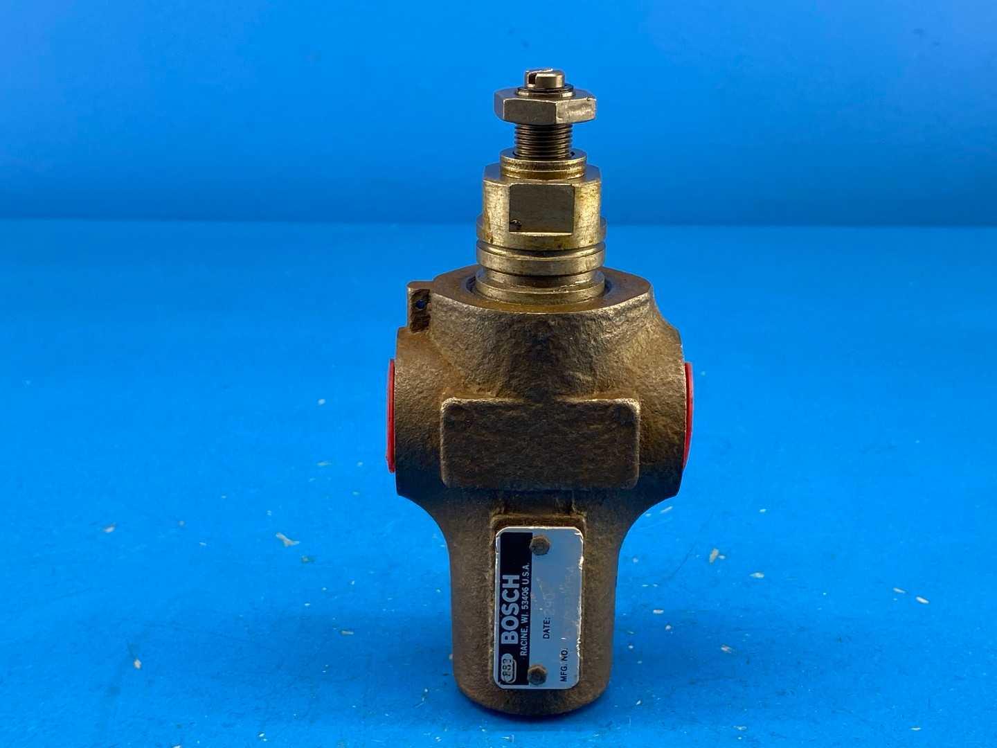 Bosch 9530232054 Hydraulic Inline Pressure Relief Valve, Adjustable 50-300 bar (725-4350 PSI)