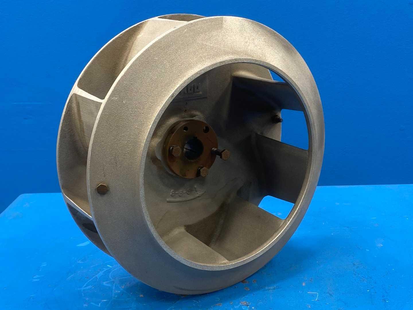 Chicago Blower 90916-02 Cast Aluminum Centrifugal Blower Wheel, Backward Inclined Blades