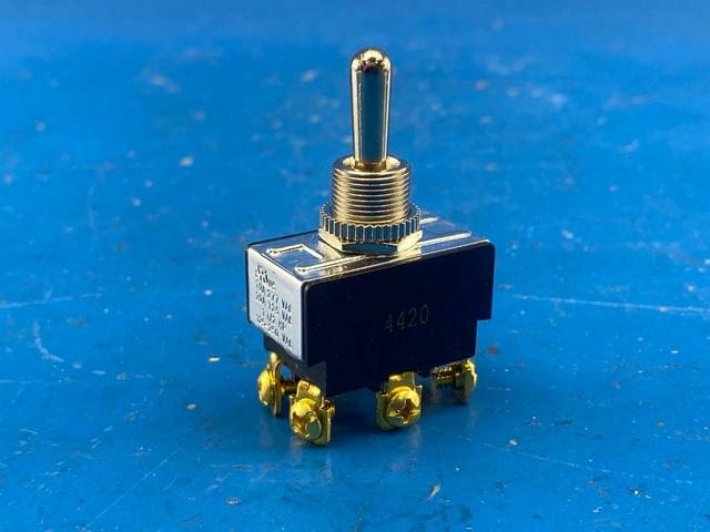 NTE 54-013 Toggle Switch, DPDT, On-Off-On, 15 A @125 VAC (screw terminals)