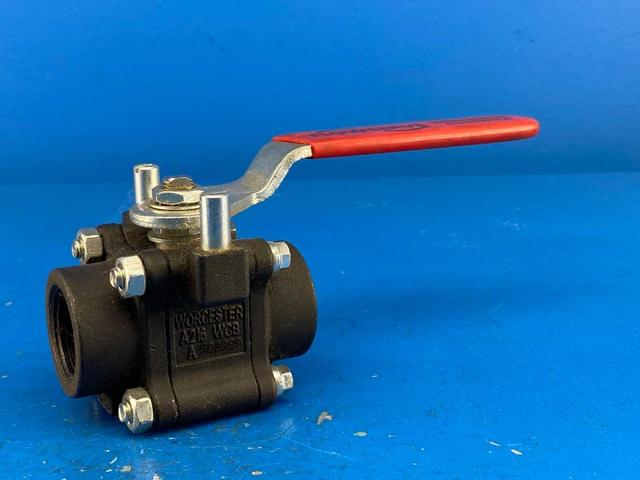 Worcester Controls 3/4 444466TTSE R2, Flowserve Series 44, 3-Piece Ball Valve, Body CS, Trim SS, CWP 1000, Seat TFE