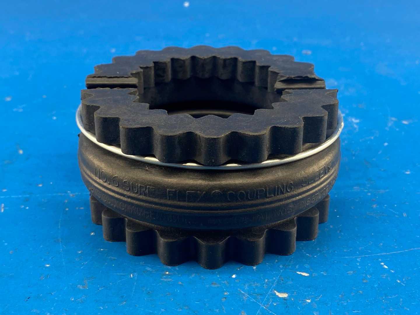 TB Wood's Sure-Flex Plus 6E EPDM Two-Piece Split Coupling Sleeve with Retaining Ring, Size 6