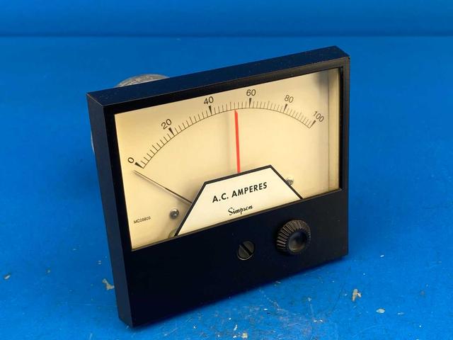 Simpson 3344AIXA Rugged Seal AC Ammeter Relay 0-100A Single Set Point 120V