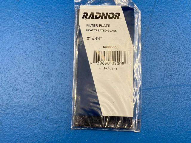 Radnor 64005008, 2"x 4-1/4" Shade 11 Filter Plate, Heat Treated Glass