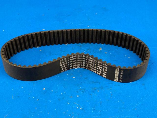 Optibelt 600-8M-50 Omega Synchronous Timing Belt 23.62" Pitch Length x 0.31" Tooth Pitch x 1.97" W (600mm x 8mm x 50mm)
