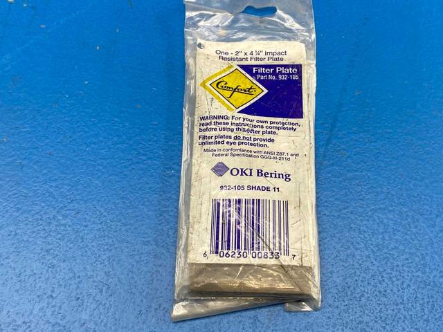 OKI Bering 932-105 SHADE 11, 2"x 4-1/4" Filter Plate Heat Treated Glass