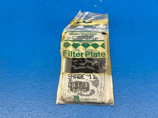 Green Diamond FS-1H, Shade 11, 2"x 4-1/4" Filter Plate Heat Treated Glass