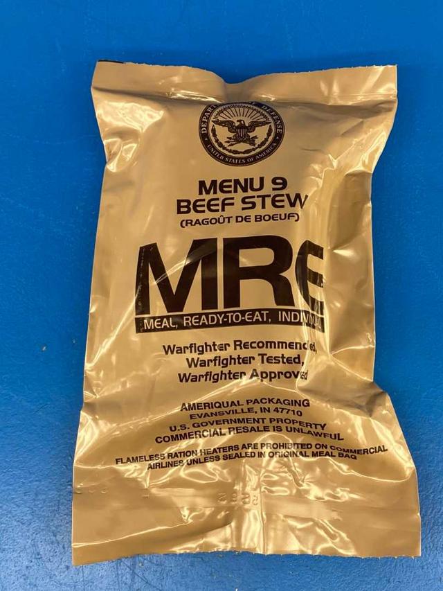 MRE Meal 2025, Ready-to-Eat Menu 9 Beef Stew