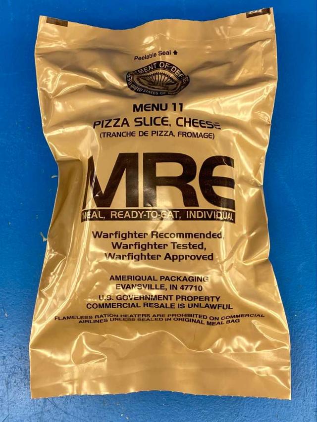 MRE Meal 2025, Ready-to-Eat Menu 11 Pizza Slice, Cheese