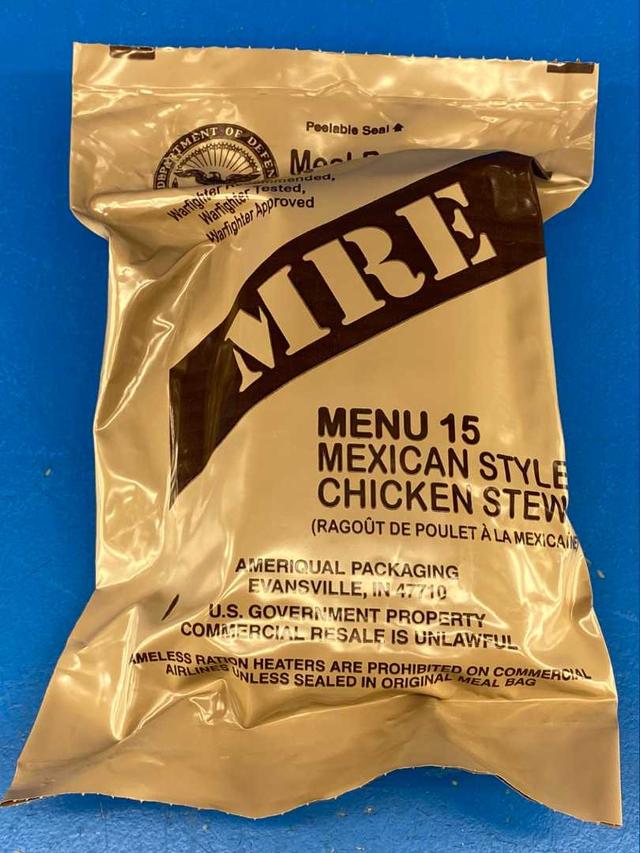 MRE Meal 2025, Ready-to-Eat Menu 15 Mexican Style Chicken Stew