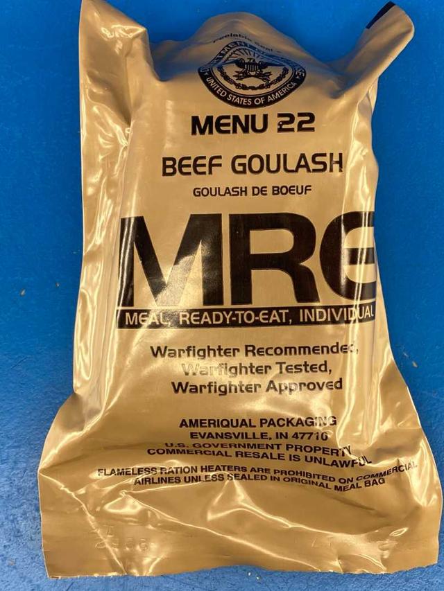 MRE Meal 2025, Ready-to-Eat Menu 22 Beef Goulash