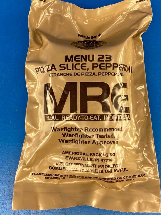 MRE Meal 2025, Ready-to-Eat Menu 23 Pizza Slice, Pepperoni