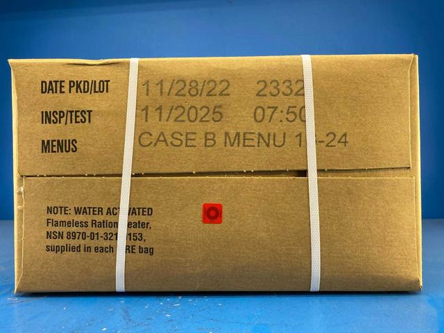 11.25 MRE Case (12 Pack U.S. Military Genuine Ready to Eat Meals Case A or B, Leave Order Notes for preference)