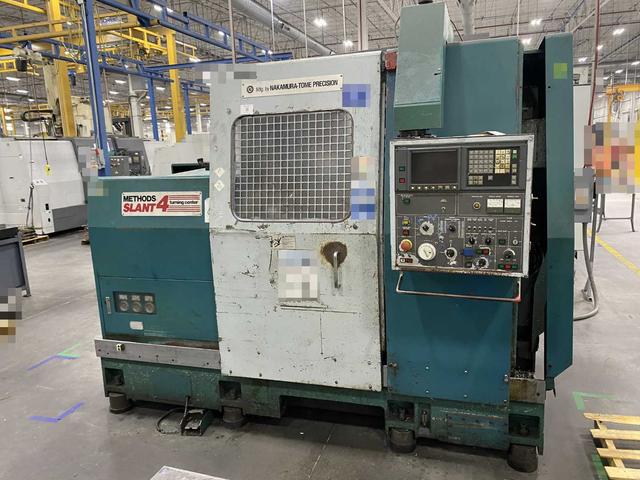 PARTS UNIT Nakamura-Tome Slant-4B CNC Horizontal Turning Center (HTC), Fanuc Panel, 12" Chuck, 33.86" Swing Over Bed, 20.47" Swing Over Saddle, 18.31" Turning Diameter