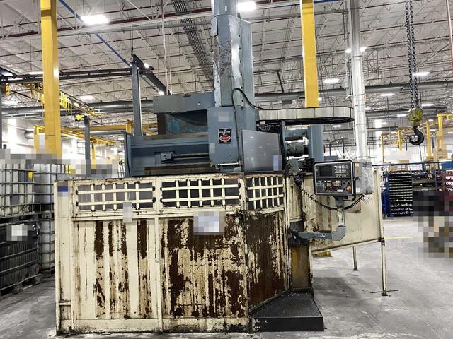 PARTS UNIT Bullard DYN-AU-TAPE 46" Vertical Turret Lathe VTL NCC, GE Fanuc Series 18-T, 46" Table, 58" Swing, 46" Turning Diameter, 60" Turning Height, 75 Hp