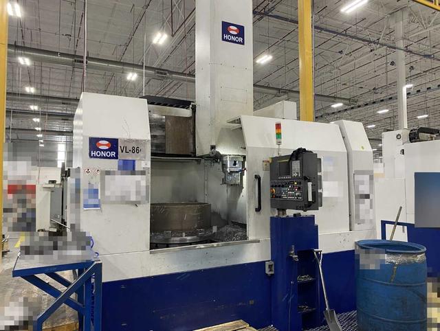 Honor Seiki VL-86C CNC Vertical Turning Center Fanuc 0i-TF, 17,025 Hours, 2016, 32" Table, 37.4" Swing, 37.4" Turn Dia, 25.5" Turn Height, 12-Station Turret, 70 kVA