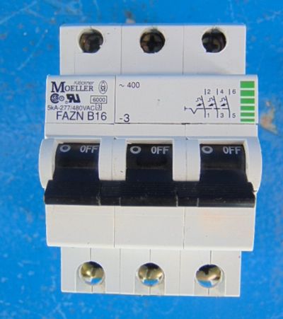 Moeller FAZN B16 3 Circuit Breaker 277/480V