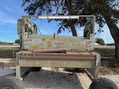 Famco 2575 Mechanical 24" Deep Throat Shear - 1/4" x 6' Capacity, 10HP - Used, 156 Hours