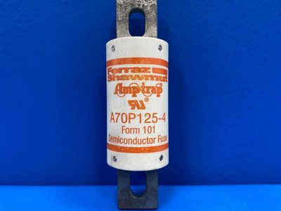 Mersen A70P125-4 125 Amp Ferraz Shawmut / Form 101 Semiconductor Fuse 700VAC 100kA IR 650VDC 100kA IR