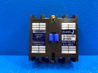 Telemecanique J20A20 10 Amps Max 2-Pole Contact Block Control Relay 600V