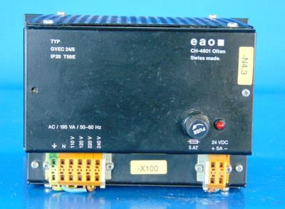 EAO CH-4601 Olten GVEC 24/5 IP20 T50E, 24V DC 5 Amp Power Supply