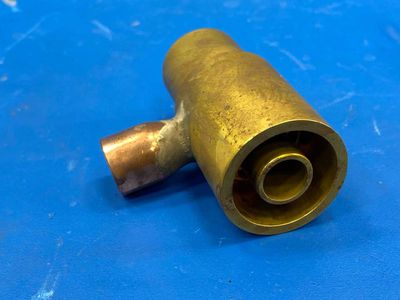 Sporlan ASC-9-5 Auxiliary Side Connector 1-1/8" ODM x 1-1/8" ODF x 5/8" ODF Solder for Distributor Type 1115, 1116