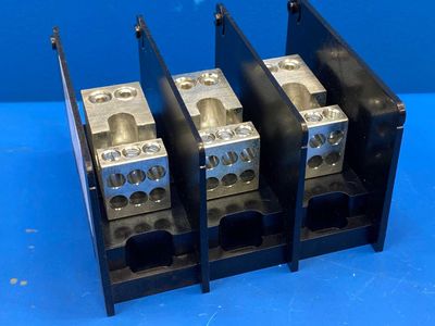 Mersen MPDB67513 3-Pole Power Distribution Block 350A Copper 270A Aluminum 1000V 2/0-14AWG