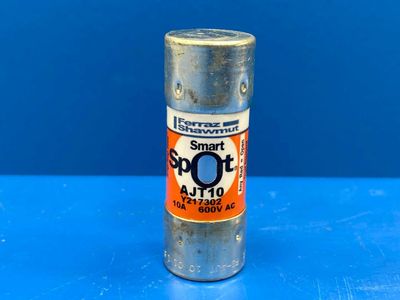 Mersen AJT10 Ferraz Shawmut, Smart Spot Dual Element Time Delay Fuse, 10A/600V AC