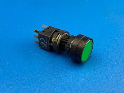 IDEC HA1L-M1C14G Illuminated Pushbutton Switch, 16mm / Momentary / 1 NO + 1 NC Contacts / Green
