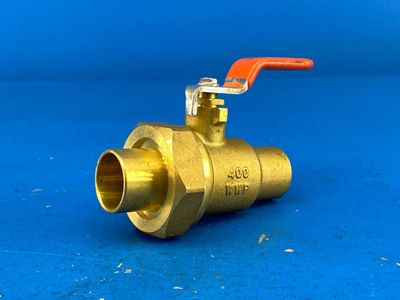 IMI Flow Design UBM0075S UBM Compact Shut-Off Ball Valve 3/4" S x 3/4" S Brass 400 WOG 600 PSIG @ 250F (Orange Handle)