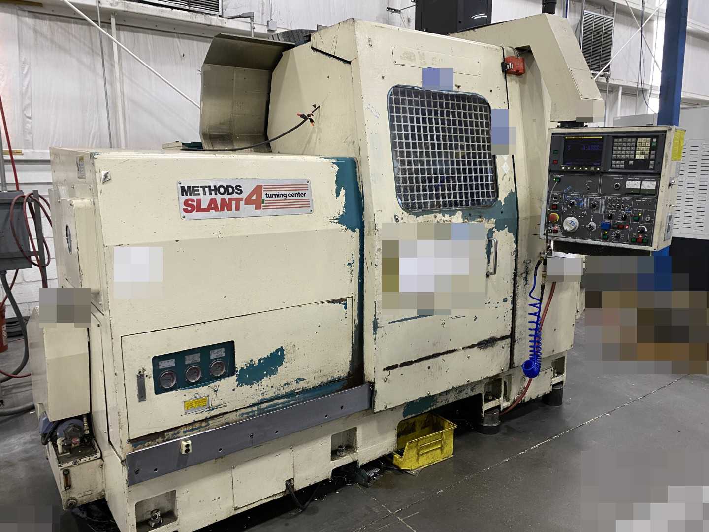 Nakamura-Tome Slant-4B CNC Horizontal Turning Center Fanuc 15-T, 53,341 Hours, 1992, 12" Chuck, 33.86" Swing, 20.47" Over Saddle, 18.31" Turn Dia, 63.38" Z-Travel, 10-Station Turret