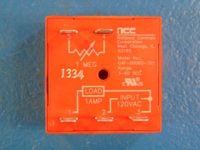 NCC Q4F-00060-321 TIME DELAY RELAY, 3-60SEC