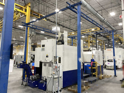Gorbel Freestanding Workstation Bridge 1000 Lbs. Max Capacity 17' x 23' x 13' TS w/ Coffing JLC10163LCX 1/2Ton Hoist. 460V, 3-Phase, 1/2 HP