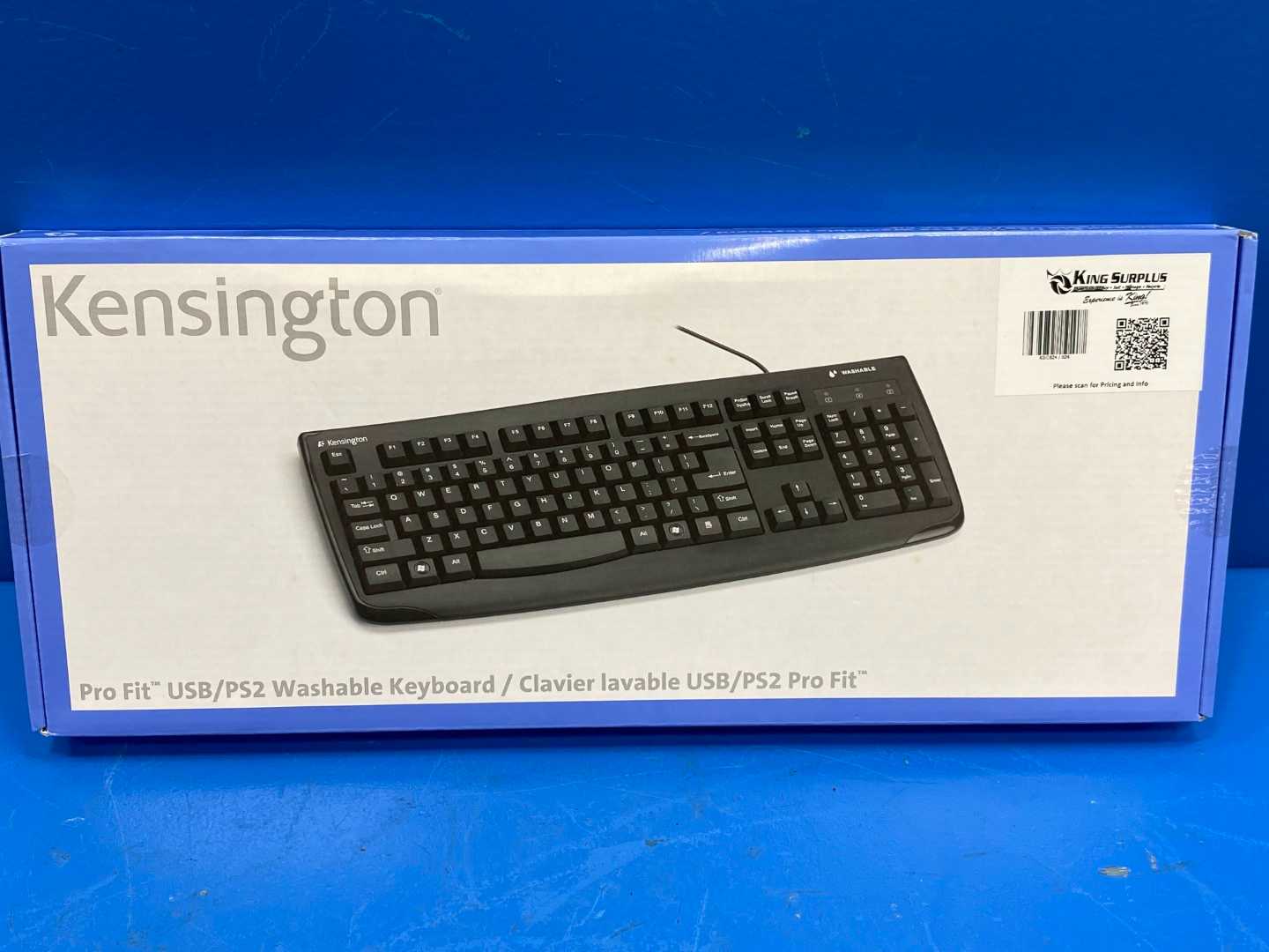 Kensington Pro Fit K64407 USB/PS2 Washable Keyboard K66407