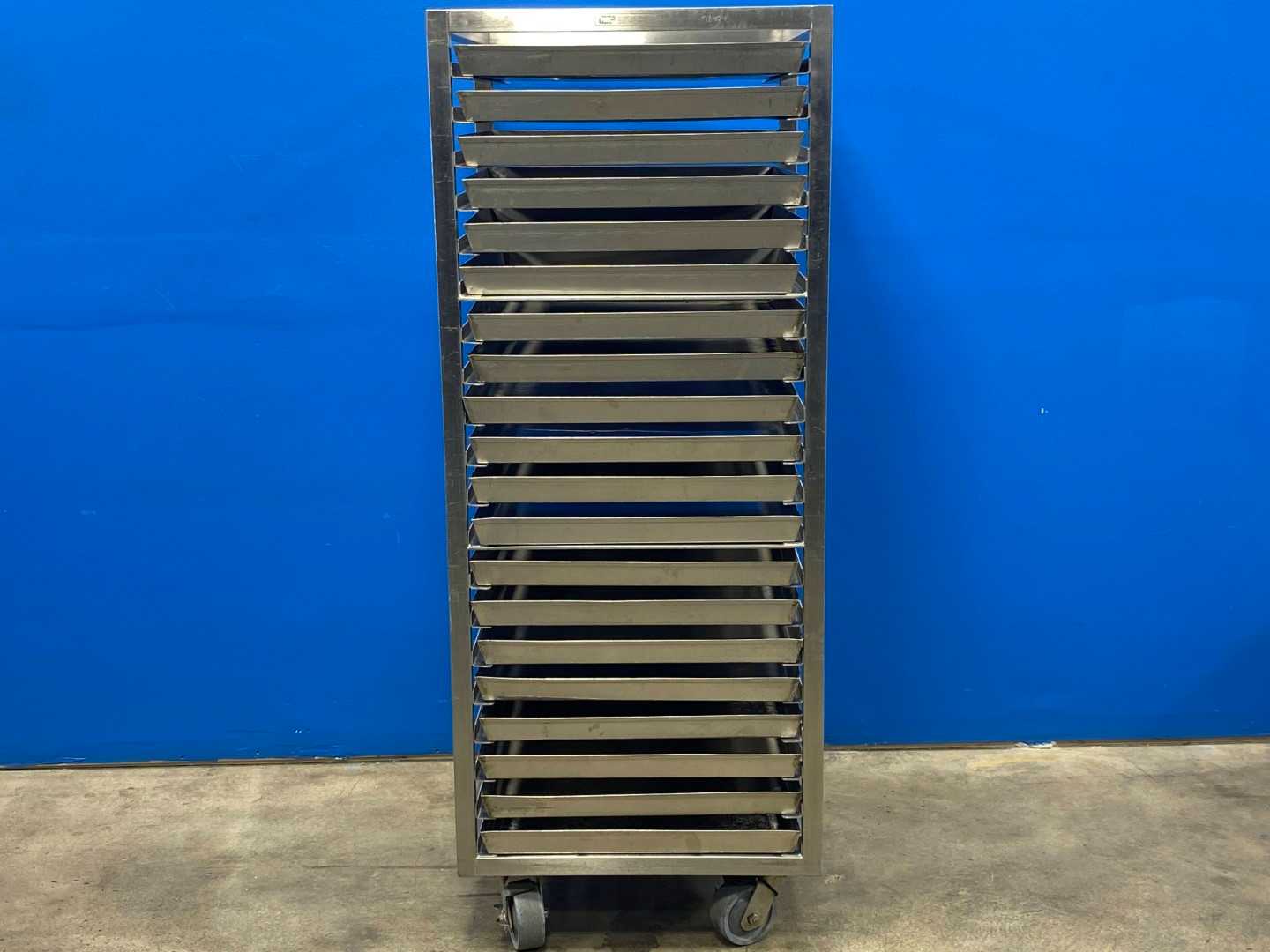 REC LT-551-120-S Commercial Restaurant Rack 20 Slots with 25x25x2 Stainless Steel Pans