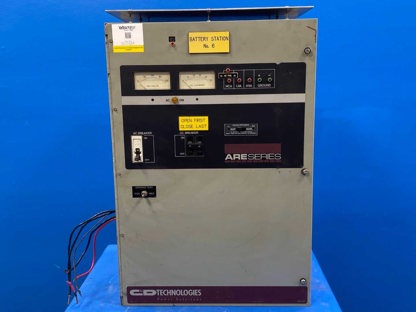 C&D Technologies ARE130AC25F 132VDC 25A Technologies Battery Charger Single Phase 60Hz 60 Cells