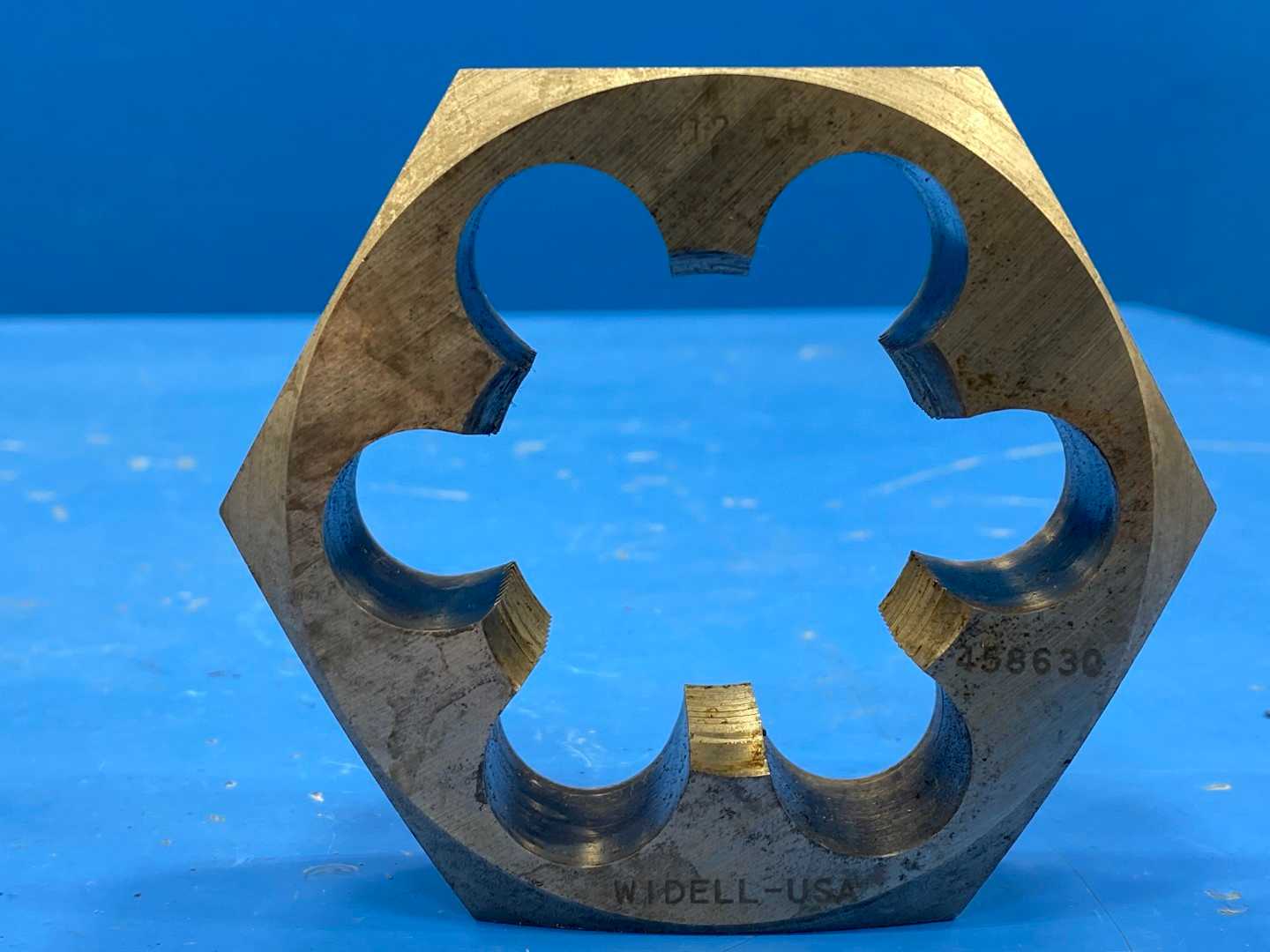 Widell-USA 4" Hexagon Die 2-12 LH 4" Threading LH