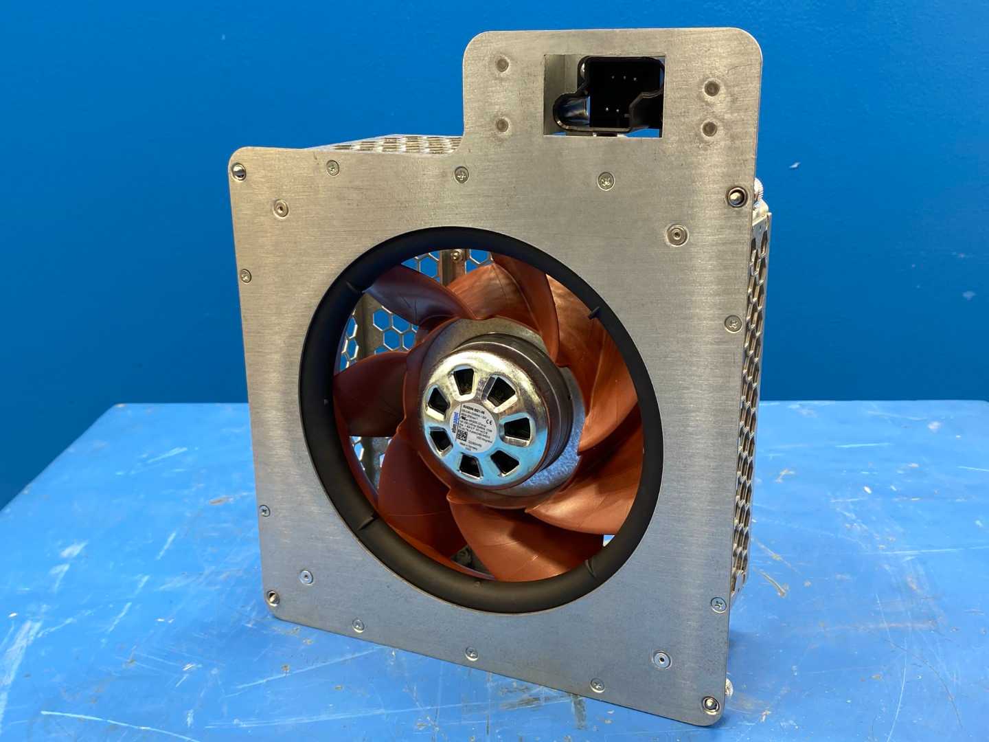 ebm-papst R3G200-BI21-06 RadiCal EC Centrifugal Fan, Custom Metal Housing Assembly, 230V 1.3A 1PH 3750RPM VSD Integrated
