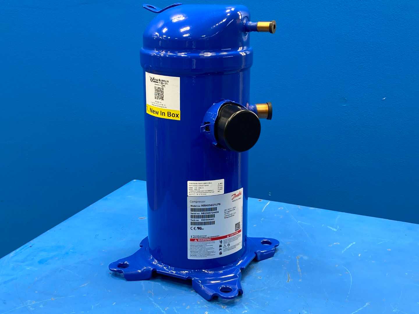 Danfoss HRH056U1LP6 / 121L1303 Scroll Compressor 4.7 Ton, (56K BTU) 208-230V 1~ 60Hz R410A Refrigerant