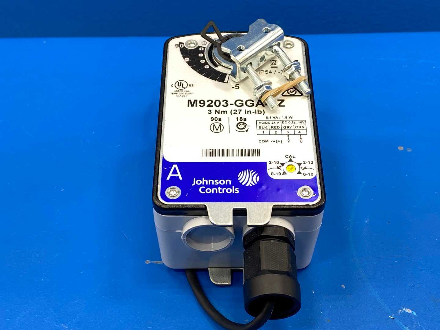 Johnson Controls M9203-GGA-2Z Electric Spring Return Actuator 24VAC/VDC 3 Nm/27 in-lbs