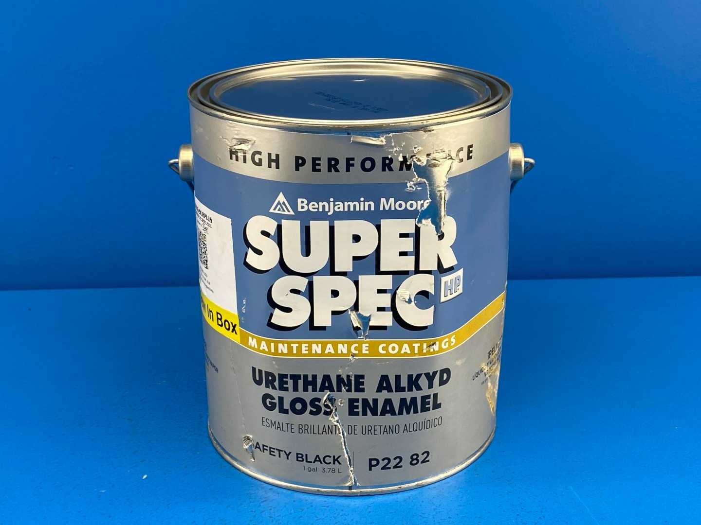 Benjamin Moore P22 82 Urethane Alkyd Gloss Enamel, Safety Black, Durable Finish