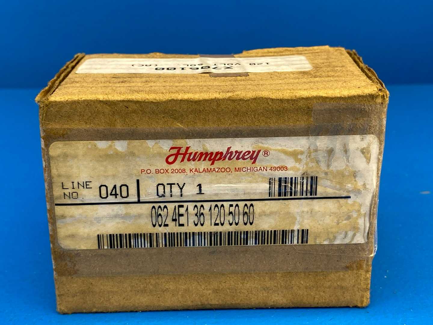 Humphrey 0624E1361205060 Tyna Myte 4-Way Pneumatic Solenoid Valve 1/4" Port 120V 50/60Hz 0-125 PSi
