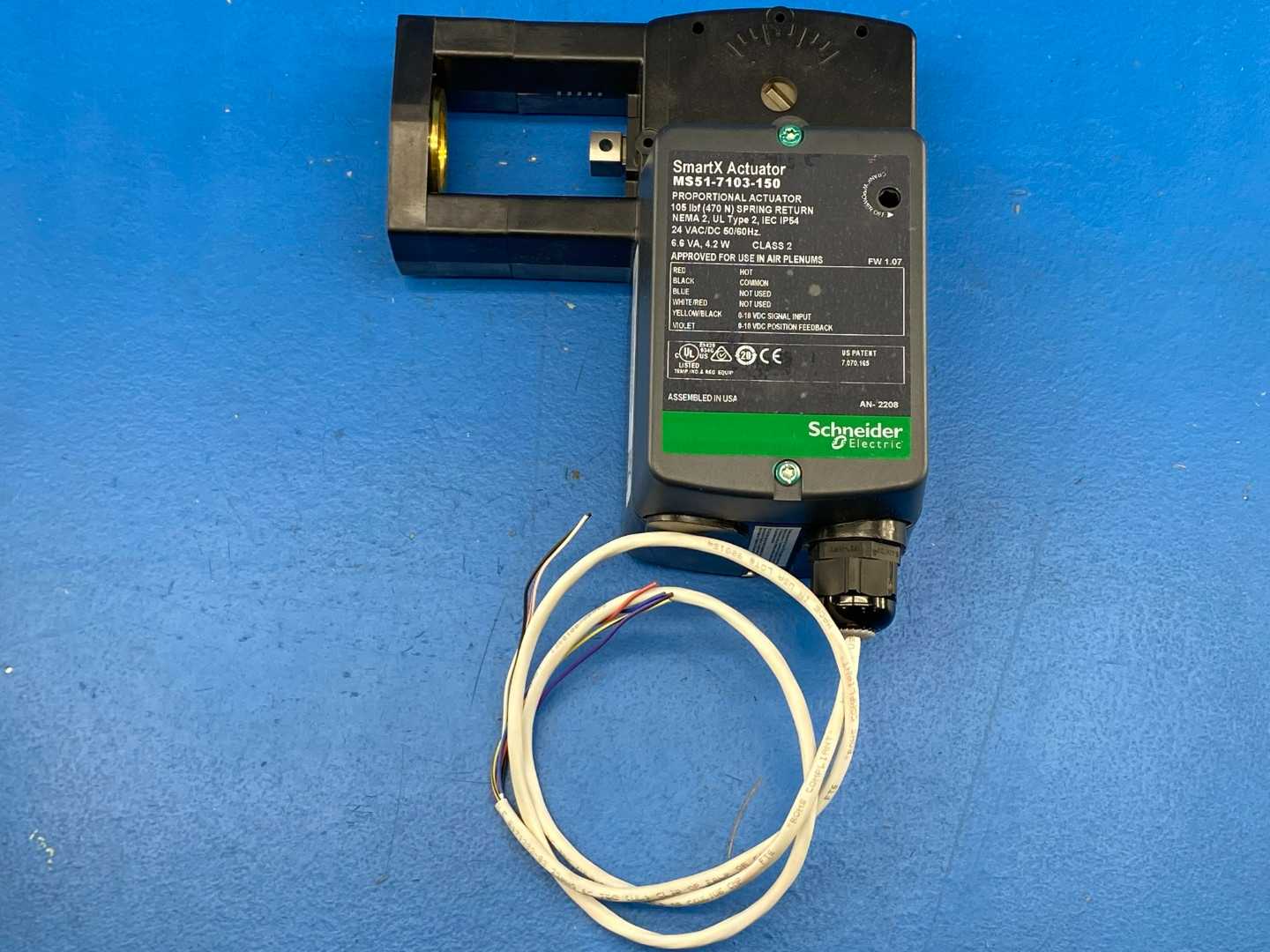 Schneider Electric MS51-7103-150 / 2597632 SmartX Proportional Actuator FW 1.07, 0-10Vdc .5-2" (.5-3/4" in SS)
